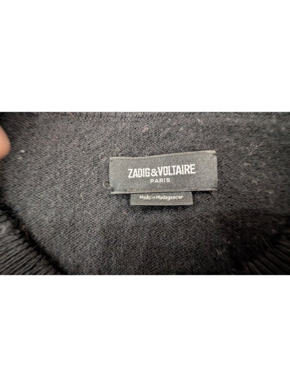 ZADIG & VOLTAIRE Delly C Flash Red Lightning Bolt Cashmere Sweater, Noir, XS - Picture 6 of 11